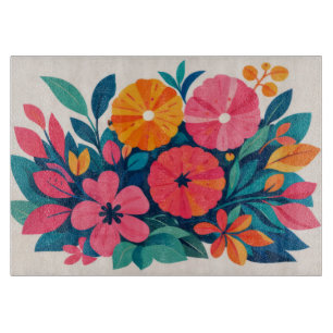 Mid century modern hawaii boho art cutting board