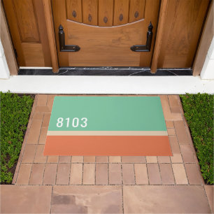 Mid Century Modern House Address 1970s Seventies Doormat