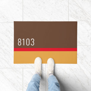 Mid Century Modern House Address 1970s Seventies Doormat