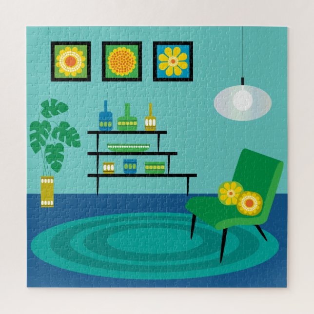 Mid Century Modern House Jigsaw Puzzle (Vertical)