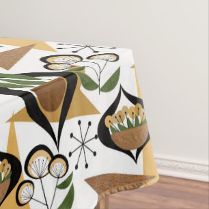 Mid-Century Modern   Houseplants   Fifties Style Tablecloth