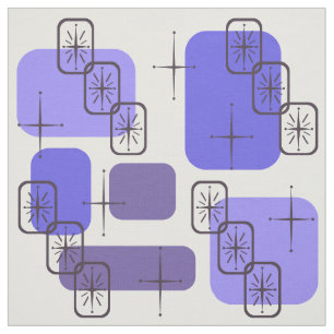 Mid Century Modern Indigo Fabric