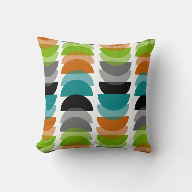 Mid-Century Modern Inspired Geometric Design Cushion (Front)