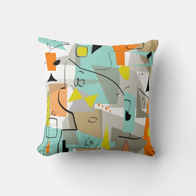 Mid-Century Modern Inspired Pillow #102 (Front)