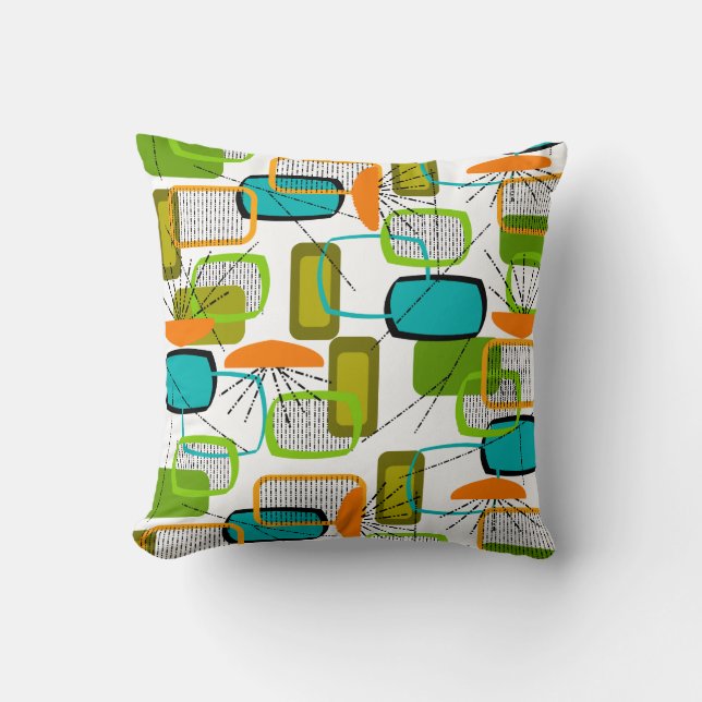 Mid-Century Modern Inspired Pillow Abstract #71 (Front)