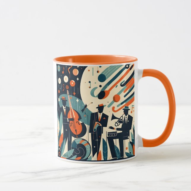 Mid Century Modern Jazz Age Trio Mug (Right)
