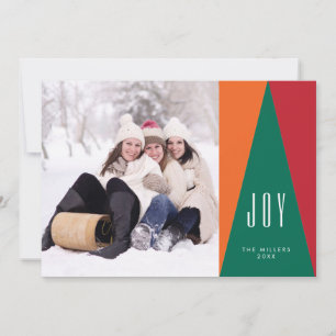 Mid Century Modern Joy, Christmas photo card