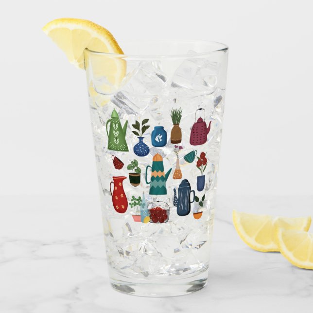 Mid-Century Modern Kitchen Charm Glass (Front Ice)