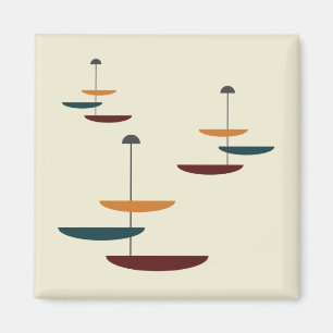 Mid-Century Modern Kitchen Counter Oval Platter Magnet