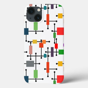 Mid-Century Modern Large Grid  iPhone 13 Case