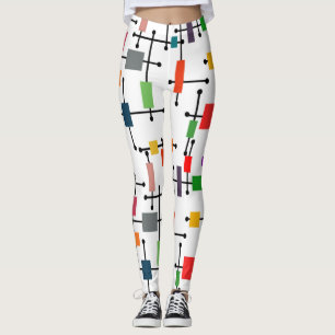 Mid-Century Modern Large Grid Leggings