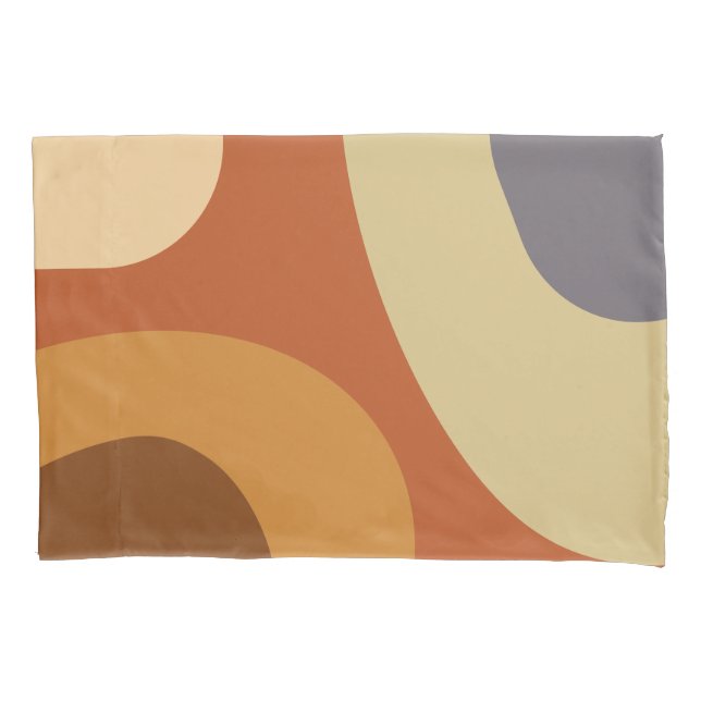 Mid Century Modern Large Shapes Pillowcase (Front)