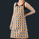 Mid-Century Modern Leaf Pattern Apron<br><div class="desc">This mid-century modern pattern features turquoise and coral leaves.</div>
