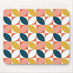 Mid-Century Modern Leaf Pattern Mouse Pad