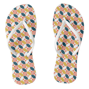 Mid-Century Modern Leaf Pattern Thongs