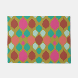 Mid Century Modern Lime Geometric Doormat