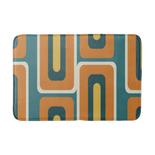 Mid Century Modern Long Rectangles Colourful 1 Bath Mat