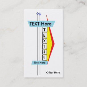 Mid-Century Modern Marquee Business Cards