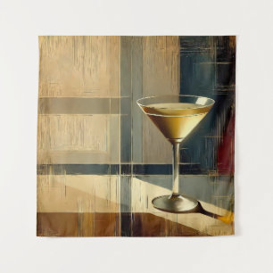 Mid Century Modern Martini in a Moonbeam Tapestry