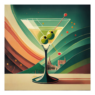 Mid Century Modern Martini Travel Cathedral View Photo Print
