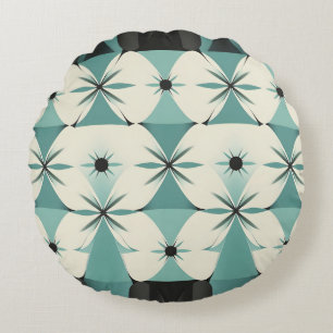 Mid Century Modern MCM Atomic Vintage 1960s Round Cushion