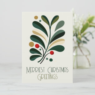 Mid-Century Modern Merriest Christmas Holiday Card