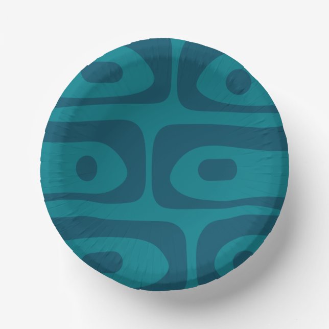 Mid Century Modern Minimalist Abstract  Paper Plate (Front)