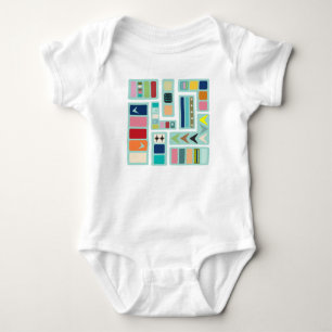 Mid-Century Modern Mix-up Baby Bodysuit