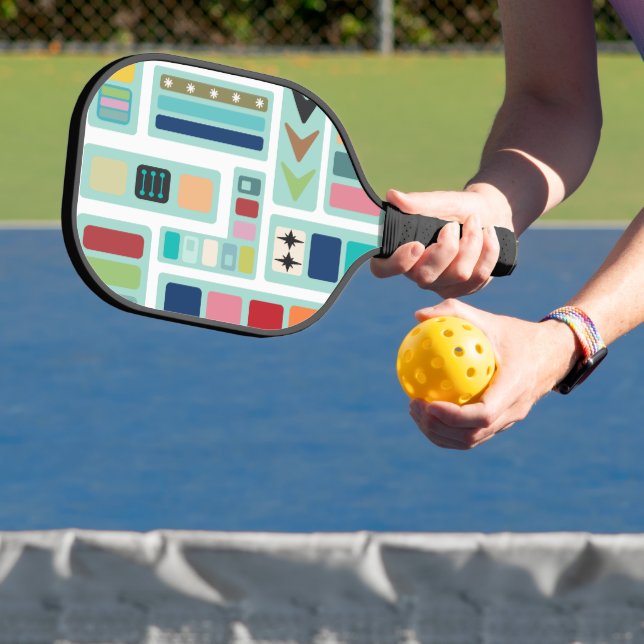 Mid-Century Modern Mix-up  Pickleball Paddle (Insitu)
