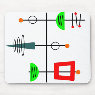 Mid Century Modern Mobile Mouse Pad
