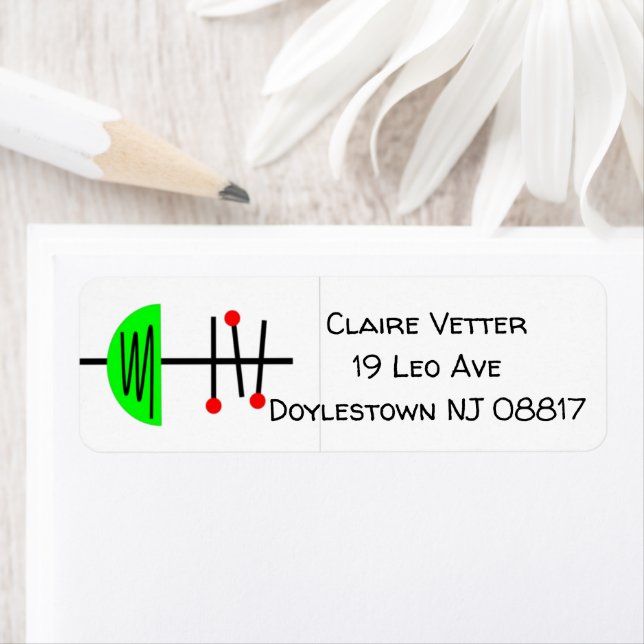 Mid Century Modern Mobile  Return Address Label (Insitu)