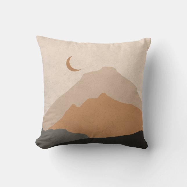 Mid Century Modern Mountains Abstract Cushion (Front)