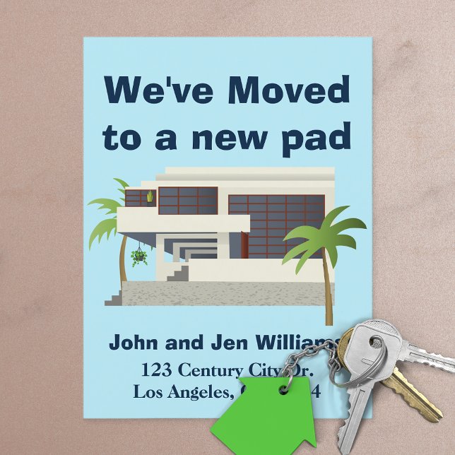 Mid Century Modern New Home Announcement Postcard (Creator Uploaded)