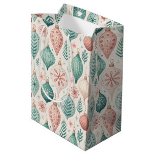 Mid-century Modern Nostalgic Tree Ornaments Medium Gift Bag