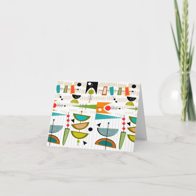 Mid-Century Modern Note Cards Atomic #90 (Front)