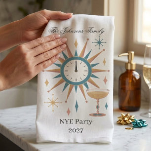 Mid Century Modern NYE Party Guest Retro Napkin