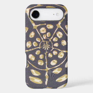 Mid-Century Modern   Olive Green Polka Dot Radial 