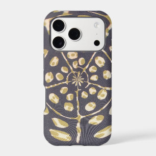 Mid-Century Modern   Olive Green Polka Dot Radial 