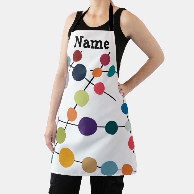 Mid-Century Modern Olives  Apron (Insitu)