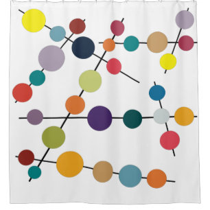 Mid-Century Modern Olives Shower Curtain
