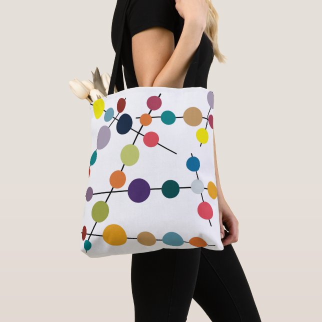 Mid-Century Modern Olives Tote Bag (Close Up)