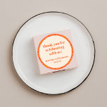 Mid Century Modern Orange Custom Wedding Thank You Classic Round Sticker<br><div class="desc">MidCentury Modern Orange Retro Typography Custom Wedding Thank You Classic Round Sticker</div>