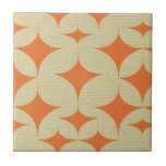 Mid Century Modern Orange Diamond  Ceramic Tile<br><div class="desc">Gorgeous Mid Century Modern Orange Diamond Tile Design full of colours,  shapes and geometry indicative of the time period it originated today. Buy Today!</div>