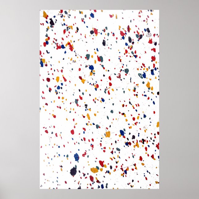 Mid Century Modern Paint Splatters Poster (Front)