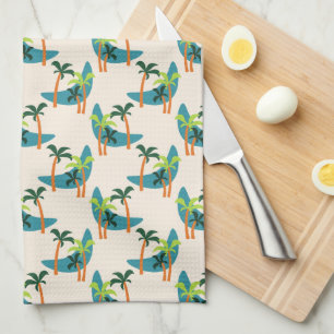 Mid Century Modern Palm Oasis Tea Towel
