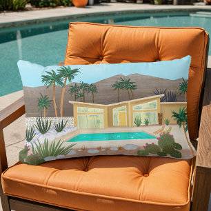 Mid Century Modern Palm Springs Pool House Lumbar Cushion