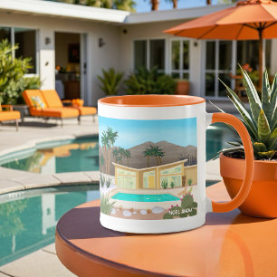 Mid Century Modern Palm Springs Pool House mug