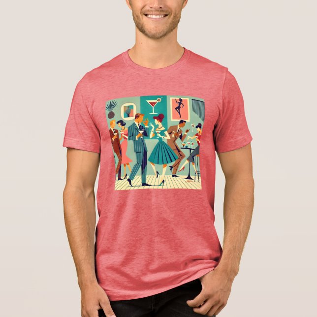 Mid Century Modern Party The Martini Dance Tri-Blend Shirt (Front)