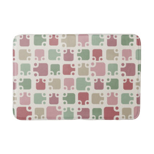 Mid Century Modern Pattern Christmas Bath Mat