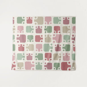 Mid Century Modern Pattern Christmas Tapestry